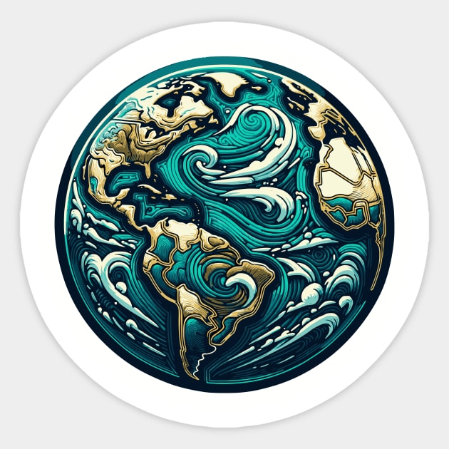 Earth Sticker by JSnipe